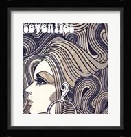 Silver Hoop Girl Monochrome Framed Print