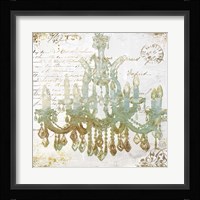 Teal And Gold Framed Print