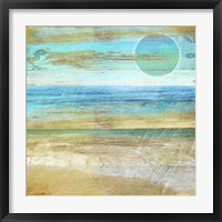 Turquoise Moon Day Framed Print