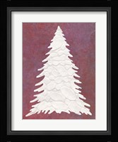 Snowy Fir Tree on pink Fine Art Print