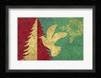 Xmas Tree and Dove Framed Print