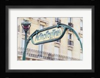 Art Nouveau Entrance of the Paris Metro Framed Print