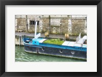 Garden Boat In The Seine River Fine Art Print