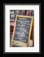 Menu On Paris Street Fine Art Print