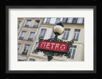 Paris Metro Signpost Framed Print