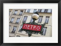 Paris Metro Signpost Framed Print