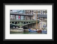 Pont de Bir Hakeim With Boat Fine Art Print