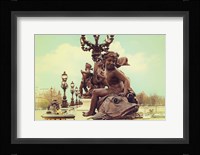 Sculptures On Pont Alexandre III Framed Print