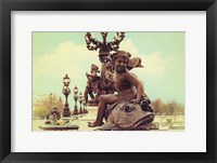 Sculptures On Pont Alexandre III Framed Print