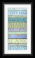 Burgundy Wines White Framed Print