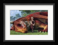 A Little Girl And Her Dragon Fine Art Print