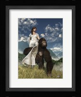 Ape And Girl Framed Print
