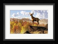 Buck Over Autumn Valley Fine Art Print