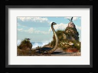 Sea Monster On The Beach Fine Art Print