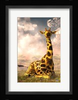 Sitting Giraffe Fine Art Print