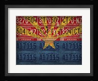 Arizona State Flag License Plates Fine Art Print