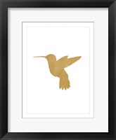 Gold Hummingbird Framed Print