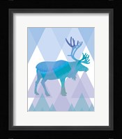 Geometric Reindeer Framed Print