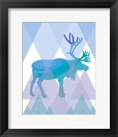 Geometric Reindeer Framed Print