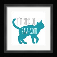 Pawsome Cat Framed Print