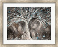 Birches with Blue Birds Fine Art Print