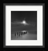 Eighteen Pilings Beneath the Rising Moon Fine Art Print
