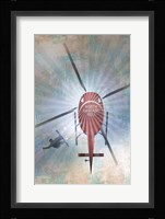 Heli Boarding Framed Print