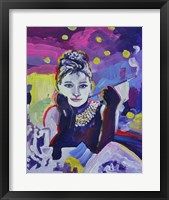 Audrey Hepburn Tiffanys Framed Print