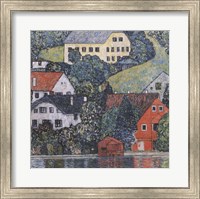 Houses at Unterach on the Attersee Fine Art Print