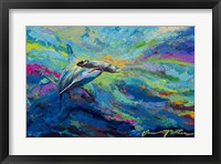 After Dinner Swim - Hammer Head Shark Framed Print
