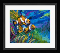 The First Date - Smiling Clownfish Framed Print