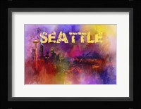 Sending Love To Seattle Framed Print