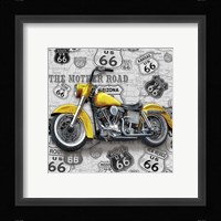 Vintage Motorcycles on Route 66-V Fine Art Print