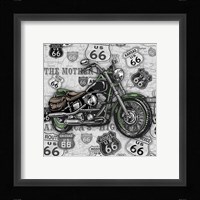 Vintage Motorcycles on Route 66-2 Framed Print