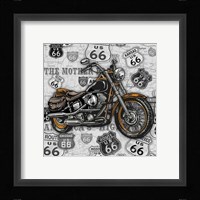 Vintage Motorcycles on Route 66-4 Framed Print