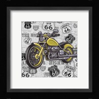 Vintage Motorcycles on Route 66-5 Framed Print