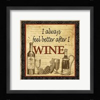 Better after Wine Framed Print