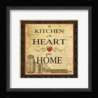 Kitchen Heart Vignette Framed Print