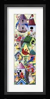 Birdhouses and birds tower Fine Art Print