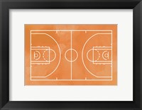 Basketball Court Orange Paint Background Fine Art Print