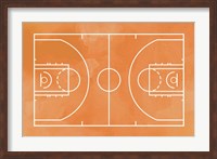 Basketball Court Orange Paint Background Fine Art Print