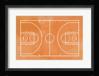 Basketball Court Orange Paint Background Fine Art Print