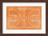 Basketball Court Orange Paint Background Fine Art Print