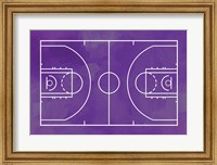 Basketball Court Purple Paint Background Fine Art Print