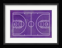 Basketball Court Purple Paint Background Fine Art Print
