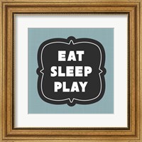 Eat Sleep Play Football - Blue Part II Fine Art Print