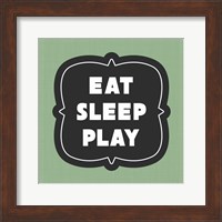 Eat Sleep Play Football - Green Part II Fine Art Print