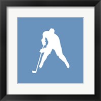 Hockey Player Silhouette - Part III Framed Print