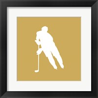 Hockey Player Silhouette - Part IV Framed Print