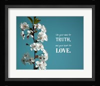 Use Your Mind For Truth - Flowers on Branch Color Fine Art Print